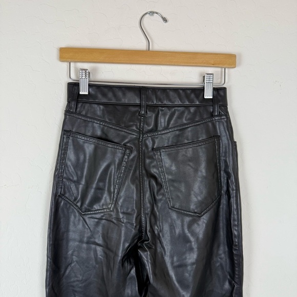 Abercrombie & Fitch The 90’s Straight Ultra High Rise Vegan Leather Pants - Picture 12 of 13